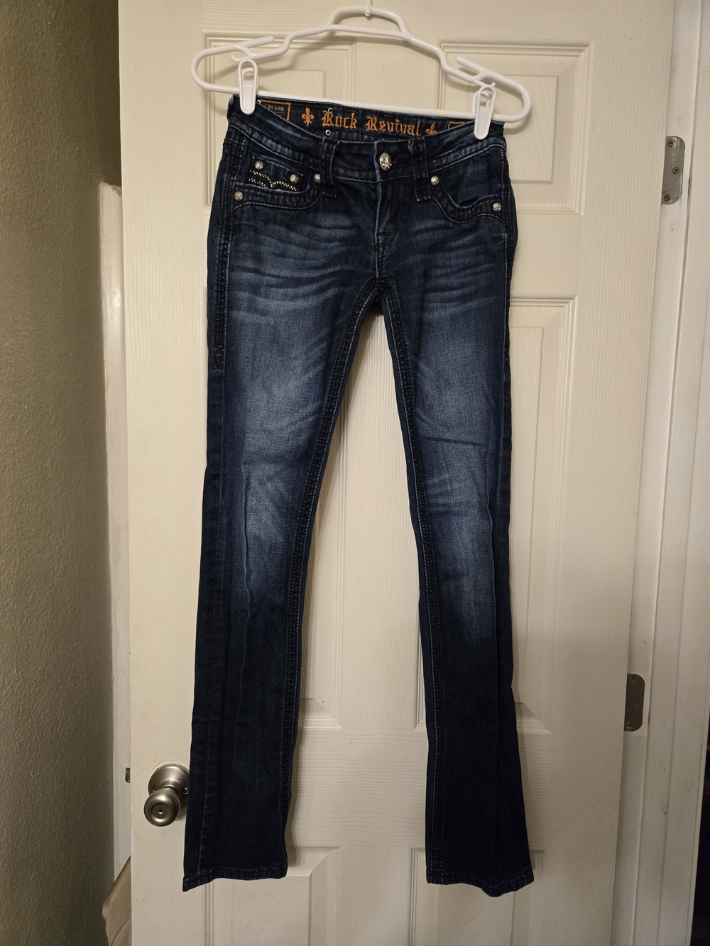 Rock Revival Women's Dark Blue Bootcut Jeans 25